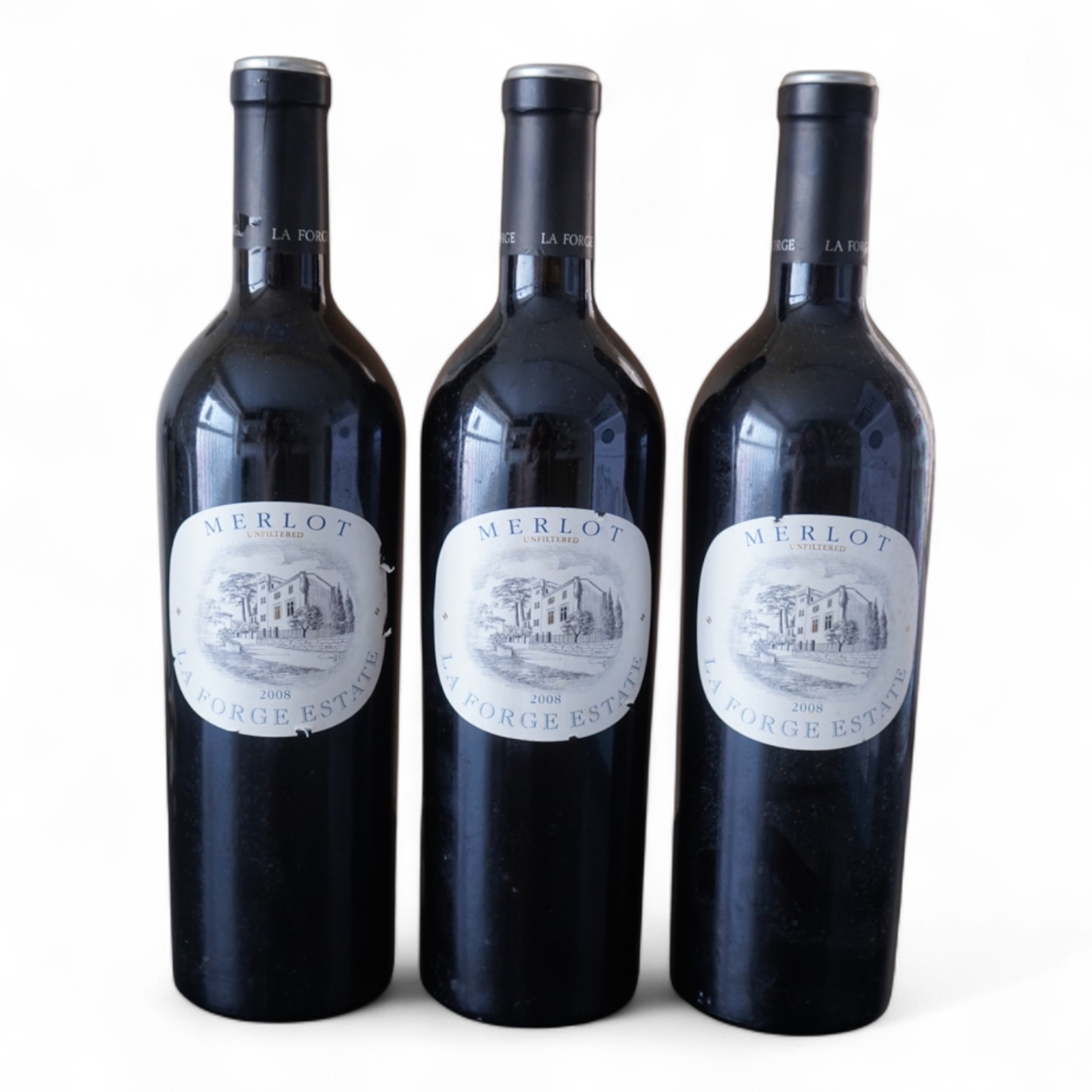 Ten bottles of 2008 La Forge Estate Merlot